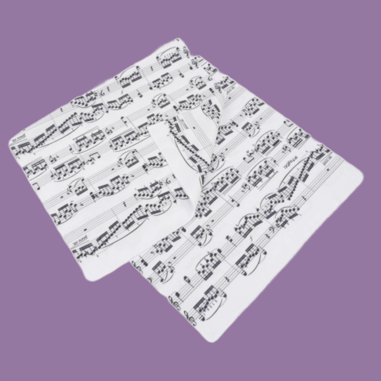 Loop Scarf White with Black Manuscript Design