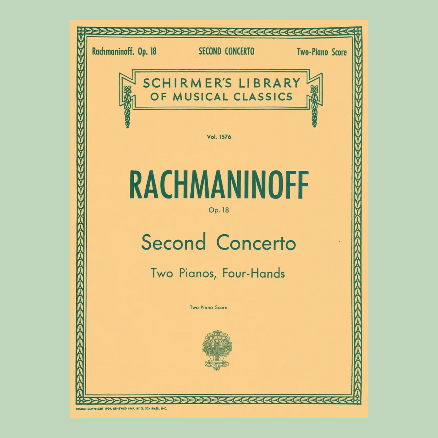 Rachmaninoff - Piano Concerto No 2 Op 18 Book (2 Piano/ 4 Hands)