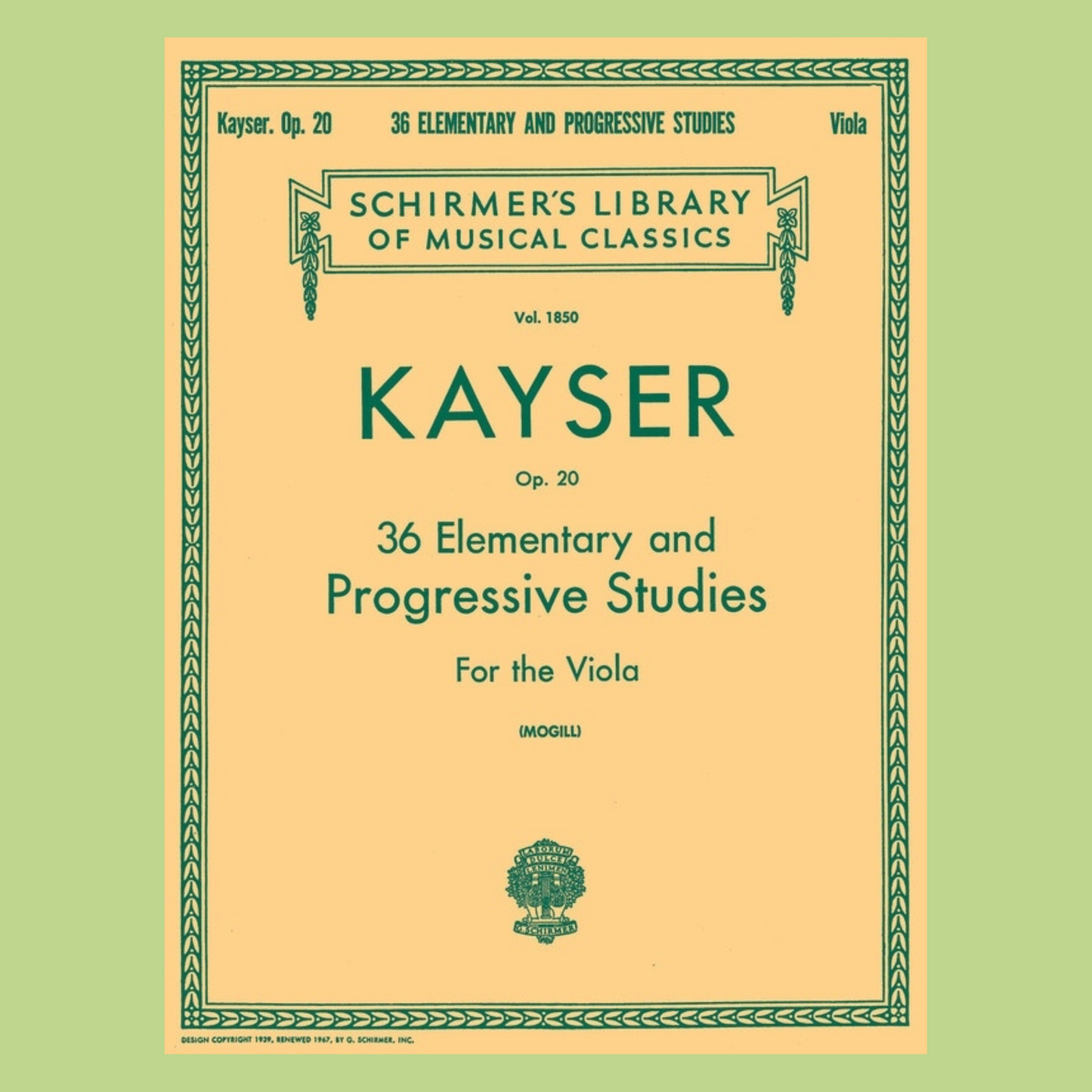 Kayser - 36 Elementary & Progressive Studies Viola Book