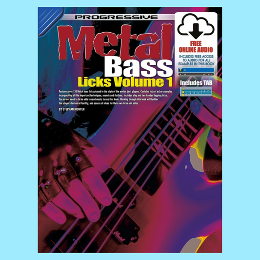 Progressive Heavy Metal Bass Licks Volume 1 Book/Audio