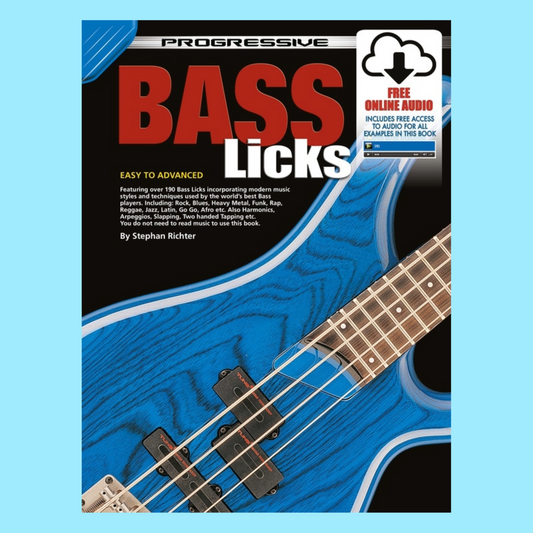Progressive Bass Licks Book and Online Audio