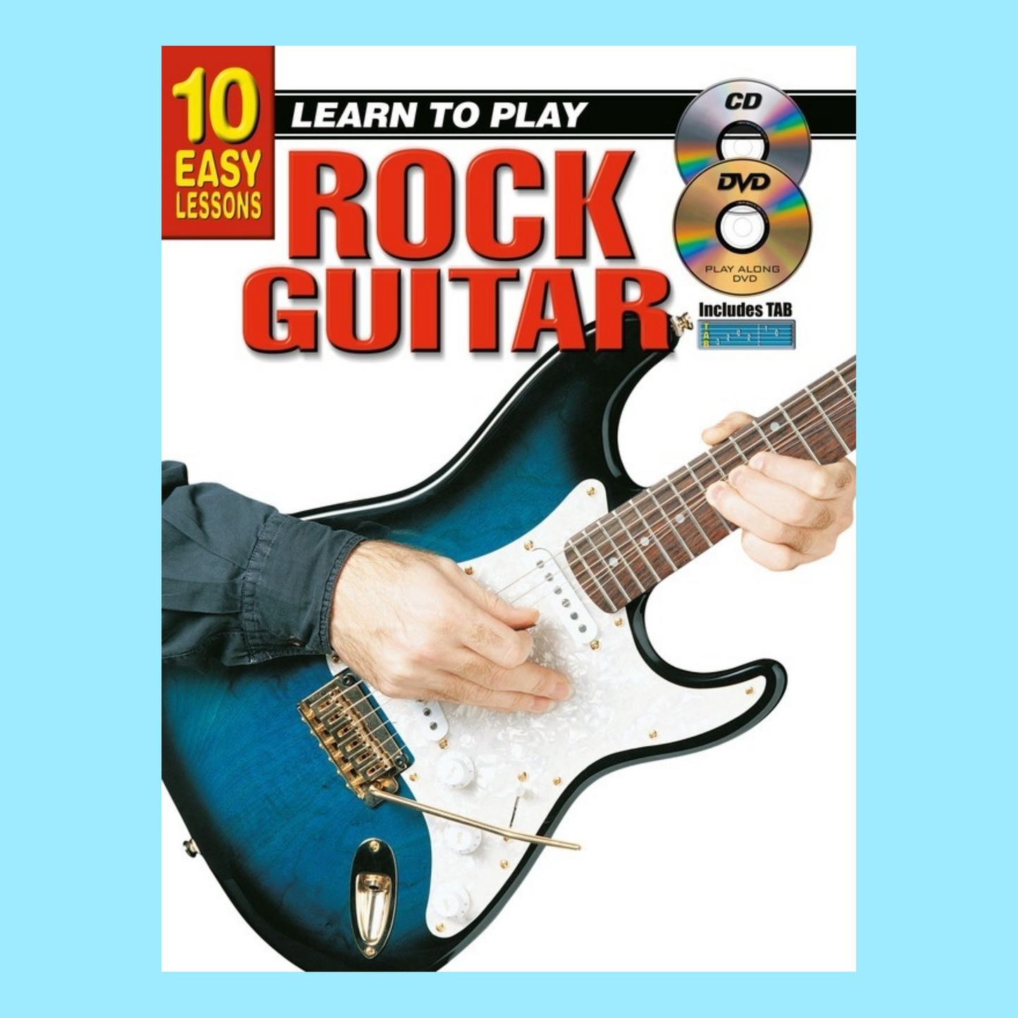 10 Easy Lessons Learn To Play Rock Guitar Book/Audio/Video