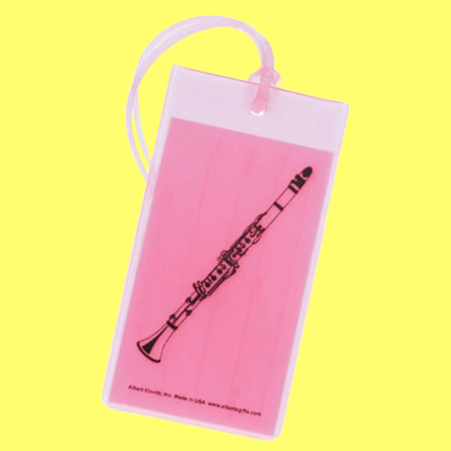 Clarinet Soft Rubber Id Tag (Various Colours)