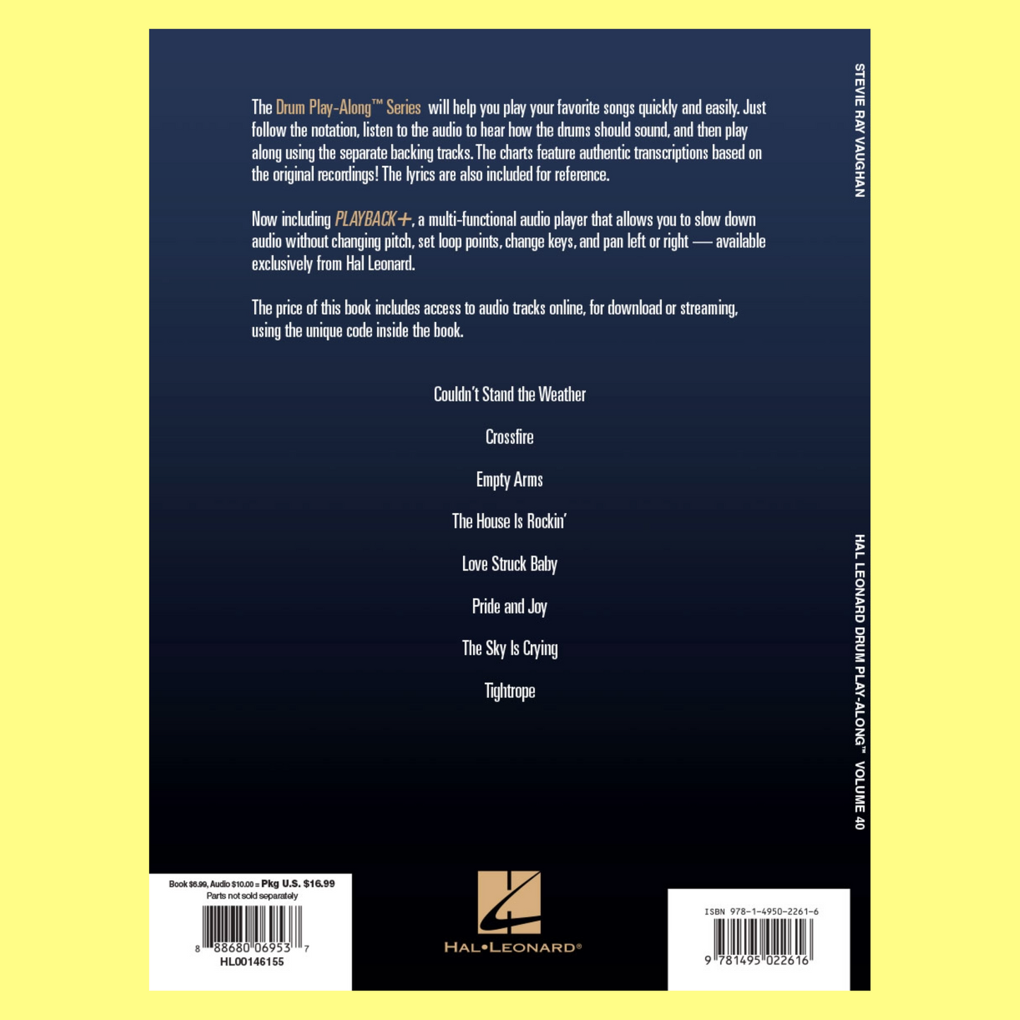 Stevie Ray Vaughan - Drum Play Along Volume 40 Book/Ola