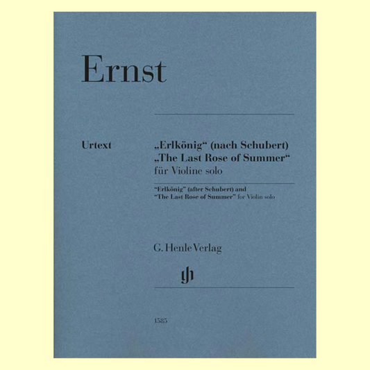 Ernst- Erlkonig (After Schubert) & Last Rose Of Summer Violin Solo Book (Urtext Edition)