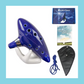 Ceramic 12 Hole Ocean Blue Ocarina with Display Stand, Bag and Songbook