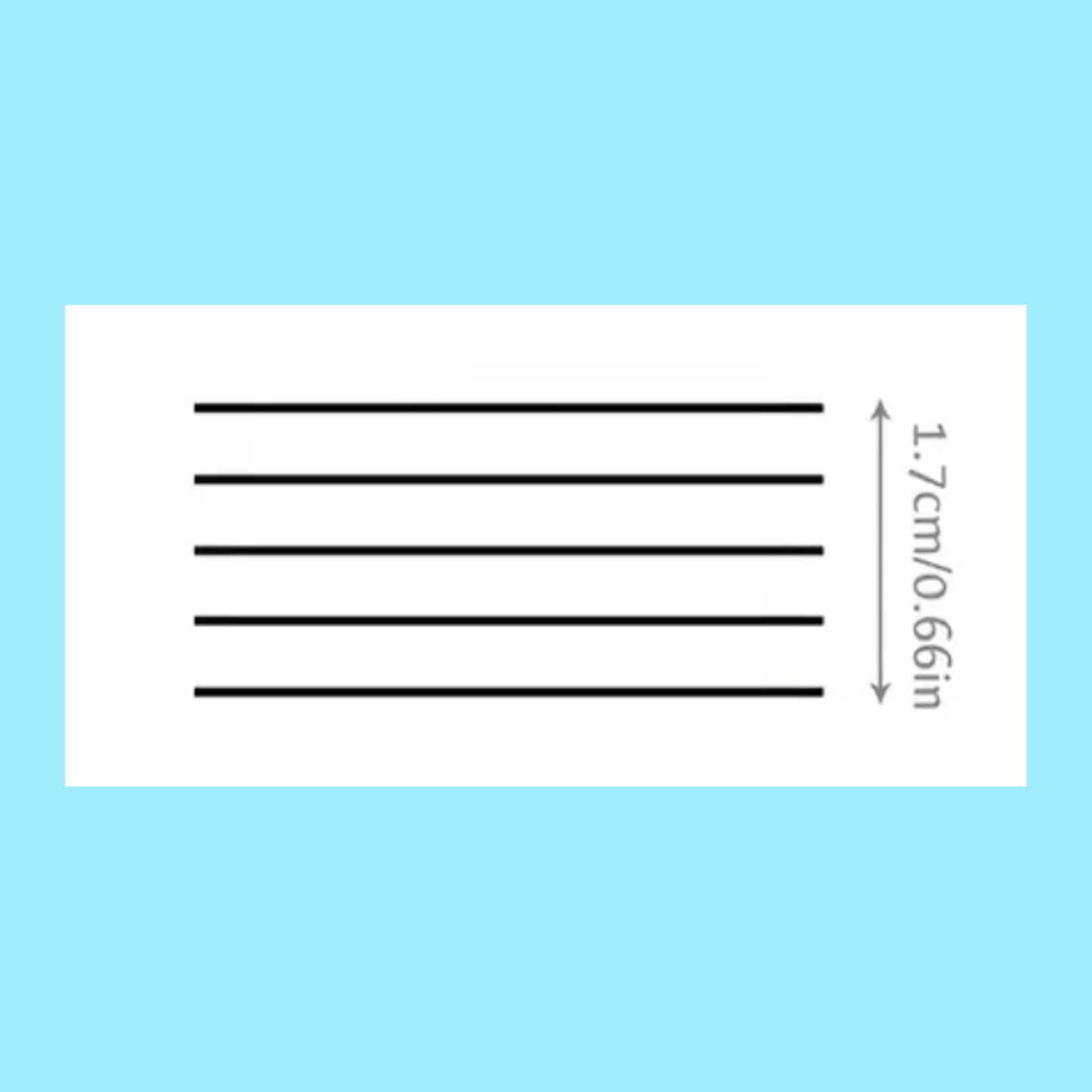 5 Stave Ink Roller Stamp (6.5cm) - Black