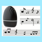 5 Stave Ink Roller Stamp (6.5cm) - Black
