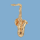 Gold Alto Saxophone Pin (4.4cm x 2.5cm)