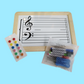 Double Sided Music Stave Magnetic Noteboard Set - Sniper Pitch