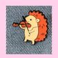 Hedgehog Violin- Enamel Pin