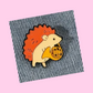 Hedgehog French Horn - Enamel Pin
