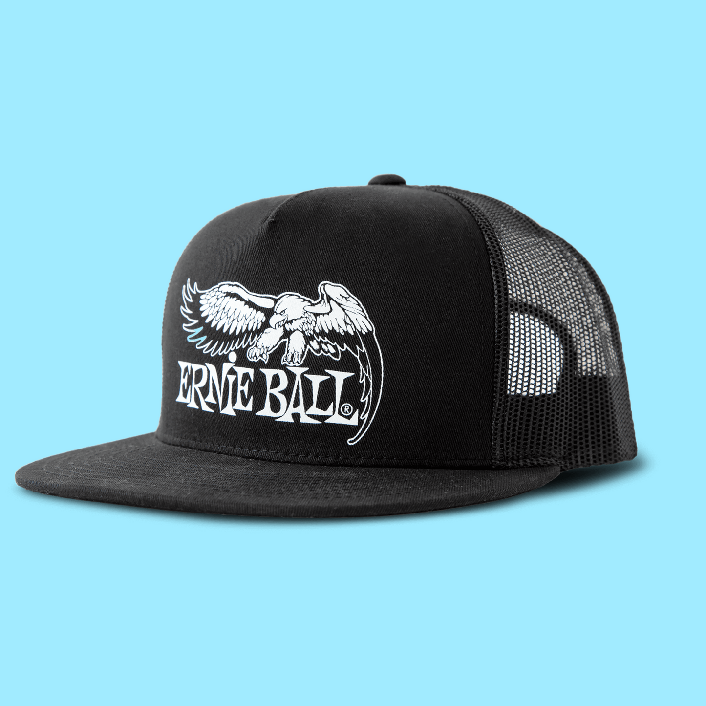 Black with White Eagle Logo Hat