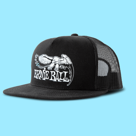 Black with White Eagle Logo Hat