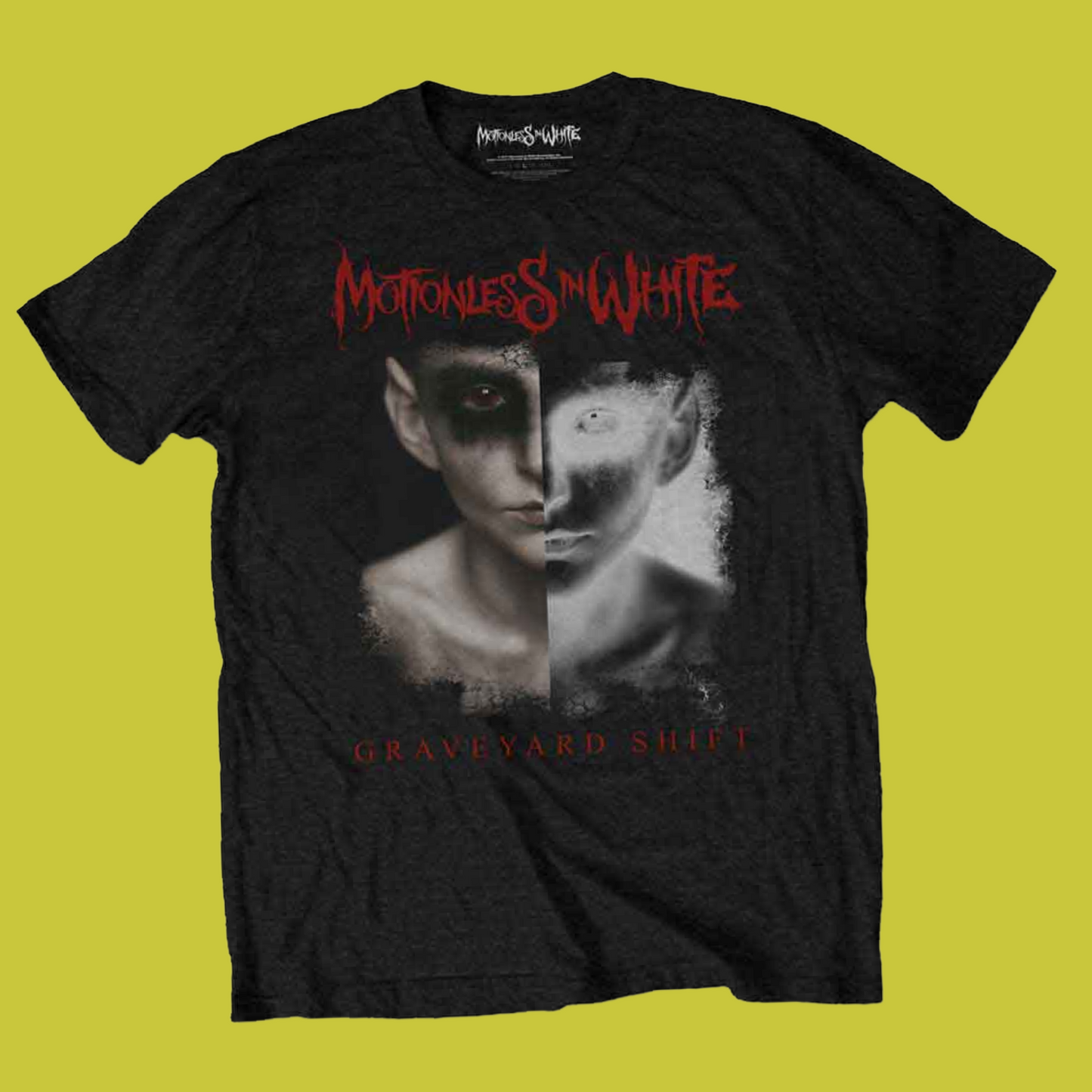 Motionless in White Split Screen T-Shirt (Small - XXL) - 100% Cotton