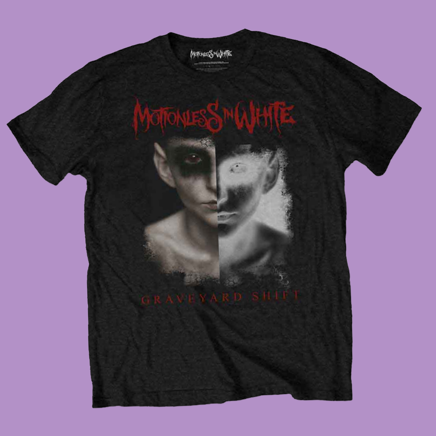 Motionless in White Split Screen T-Shirt (Small - XXL) - 100% Cotton