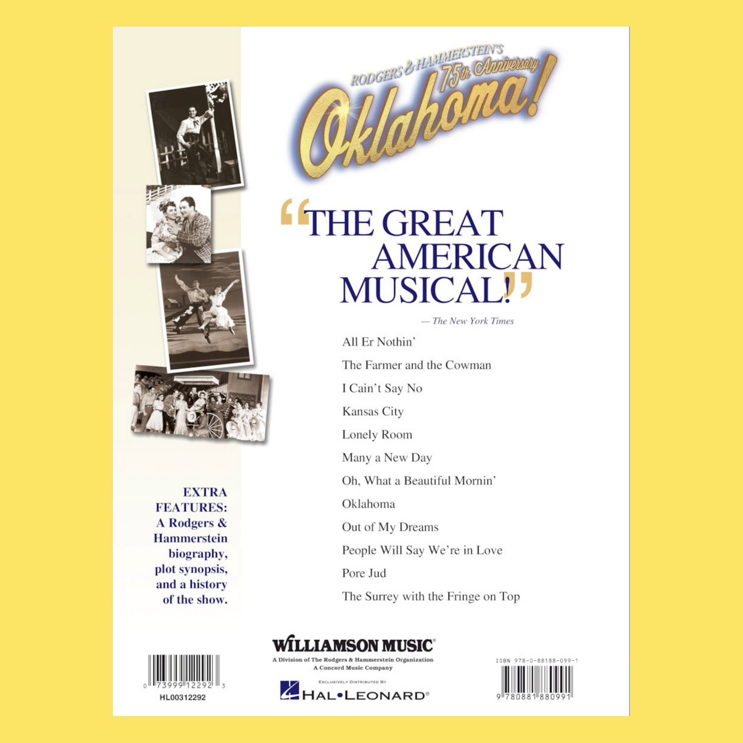 Oklahoma Vocal Selections - Piano/Vocal/Guitar Book (75th Anniversary Edition)