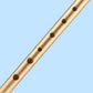 Irish Tin Whistle in Gold - 6 Hole - Key of C with Case and Anti-Dust Bag