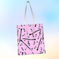 Pink Clarinet Cotton Tote Music Bag (38cm x 34cm)