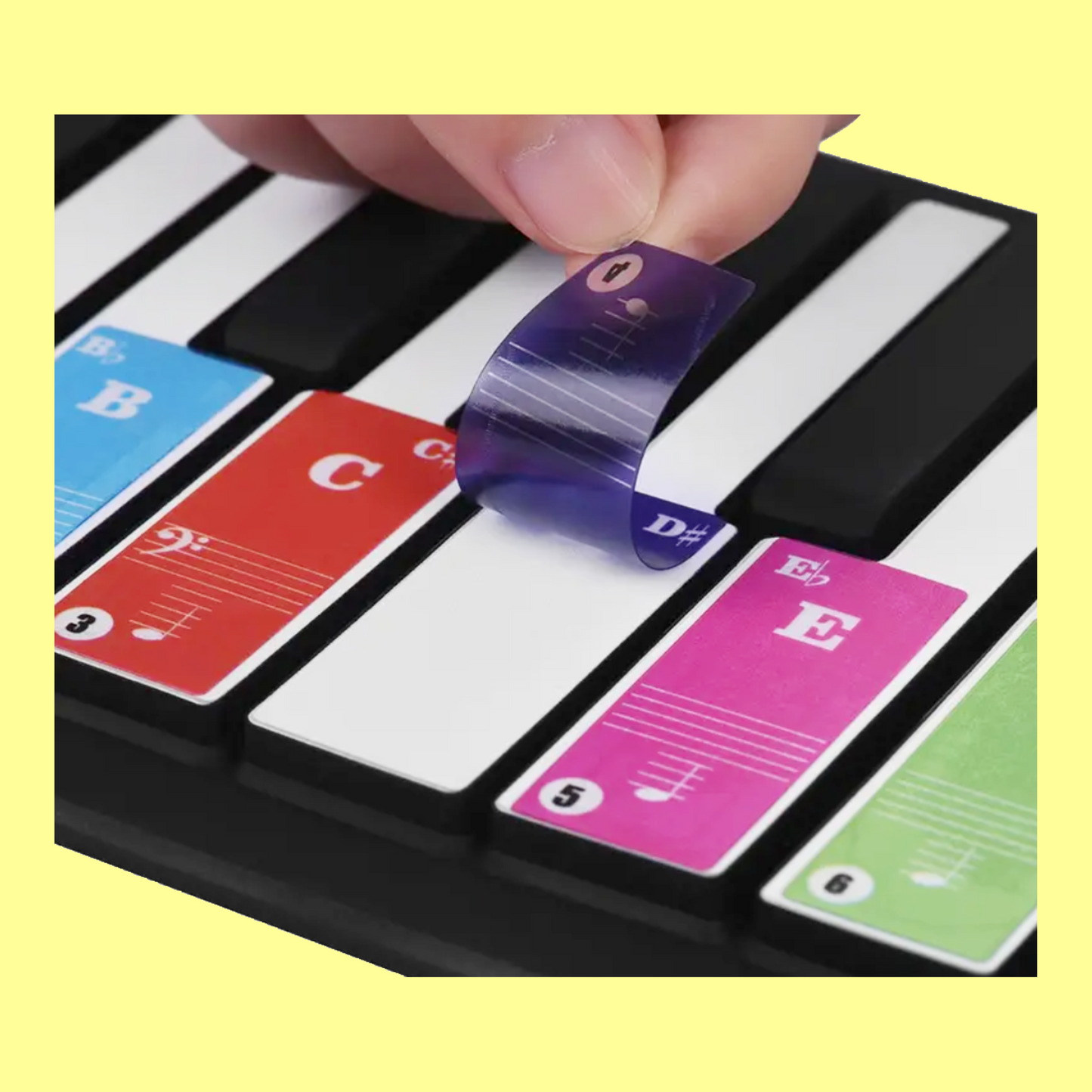 Rainbow Key Note Labels Stickers Set (For Beginners)