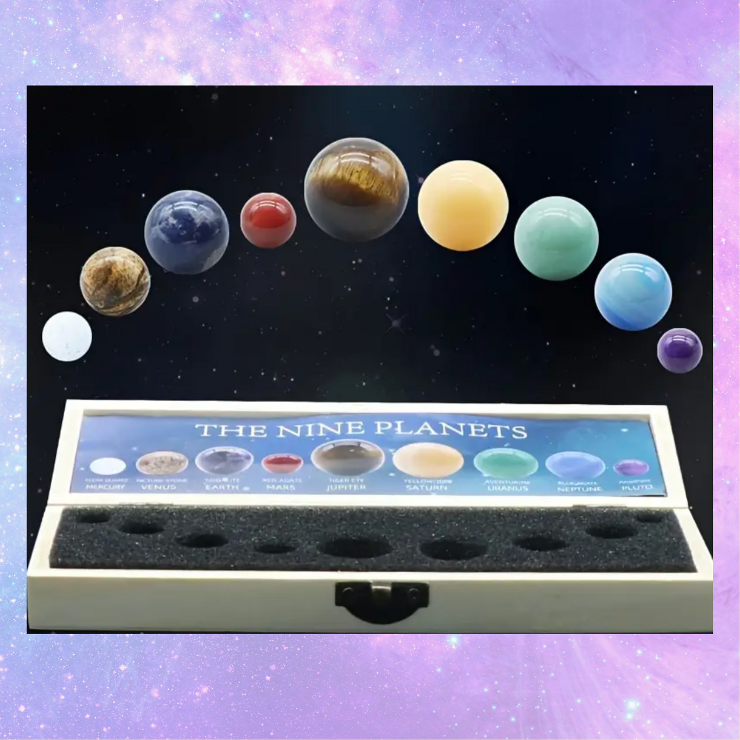Your Very Own Solar System - Crystal Collection Box of 9 Planets