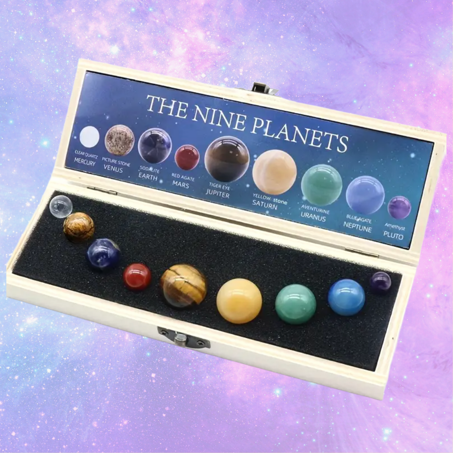 Your Very Own Solar System - Crystal Collection Box of 9 Planets