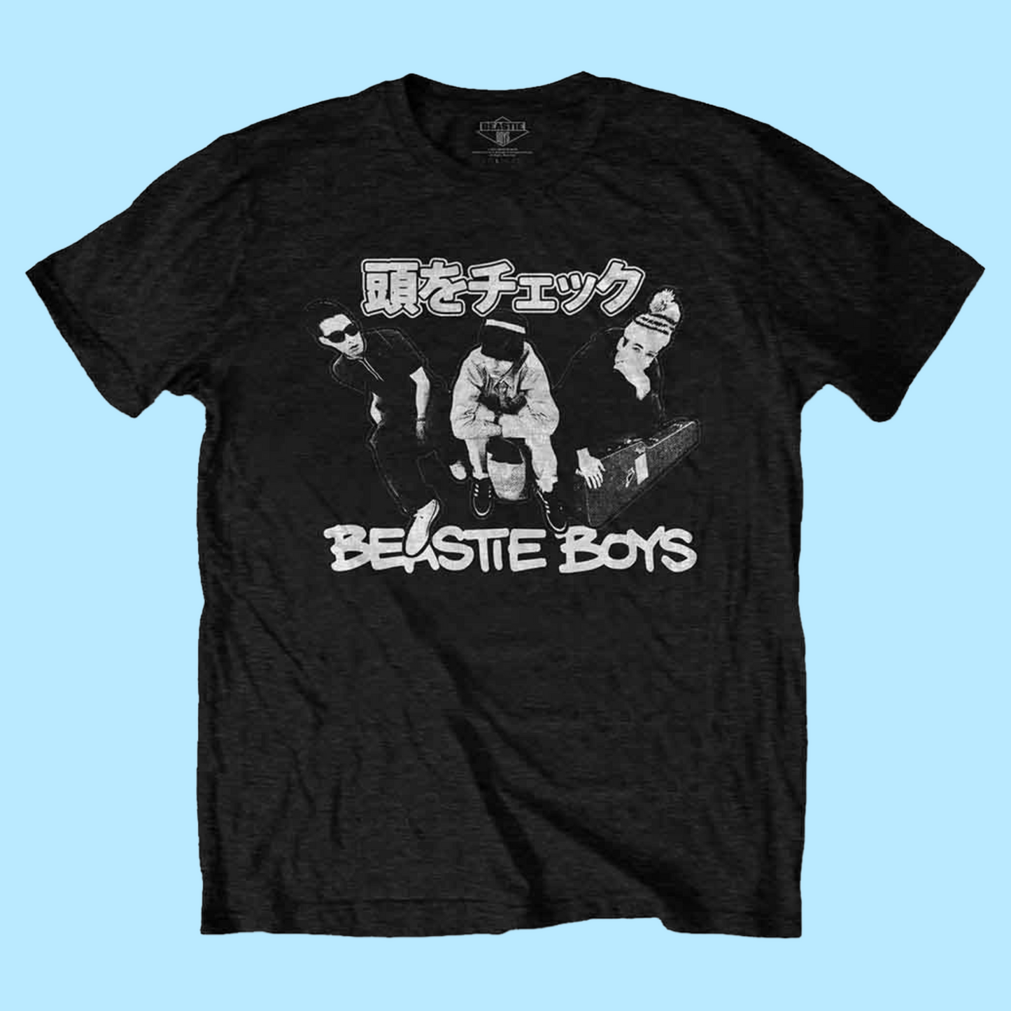 Beastie Boys - Check Your Head Japanese Black T-Shirt with Front Print - (Sml - XXL) 100% Cotton