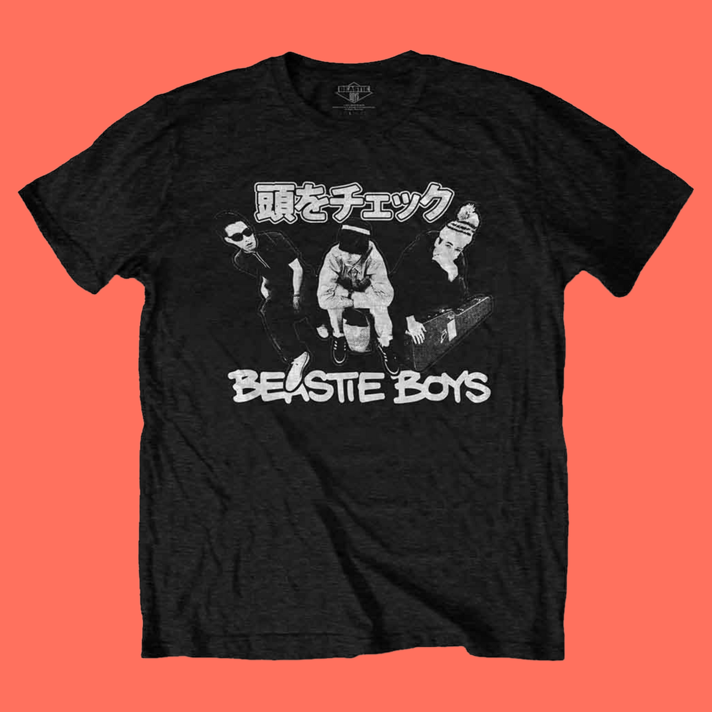 Beastie Boys - Check Your Head Japanese Black T-Shirt with Front Print - (Sml - XXL) 100% Cotton