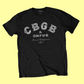 CBGB Classic Logo Black T-Shirt with Front Print - (Sml - XXL) 100% Cotton