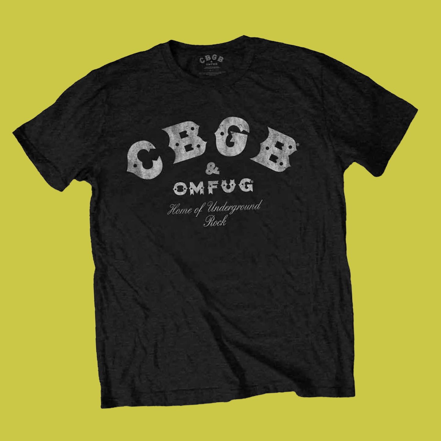 CBGB Classic Logo Black T-Shirt with Front Print - (Sml - XXL) 100% Cotton