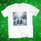 The Beatles - Christmas Abbey Road White T-Shirt with Front Print - (Sml - XXL) 100% Cotton