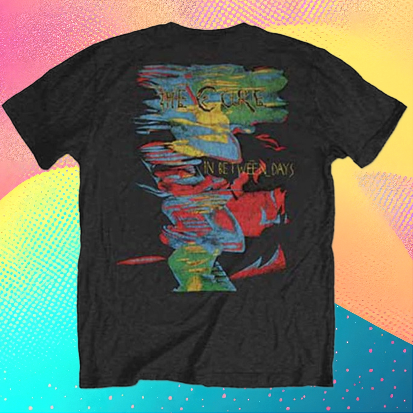 The Cure - In Between Days Black T-Shirt with Front and Back Print (Sml - XXL) 100% Cotton