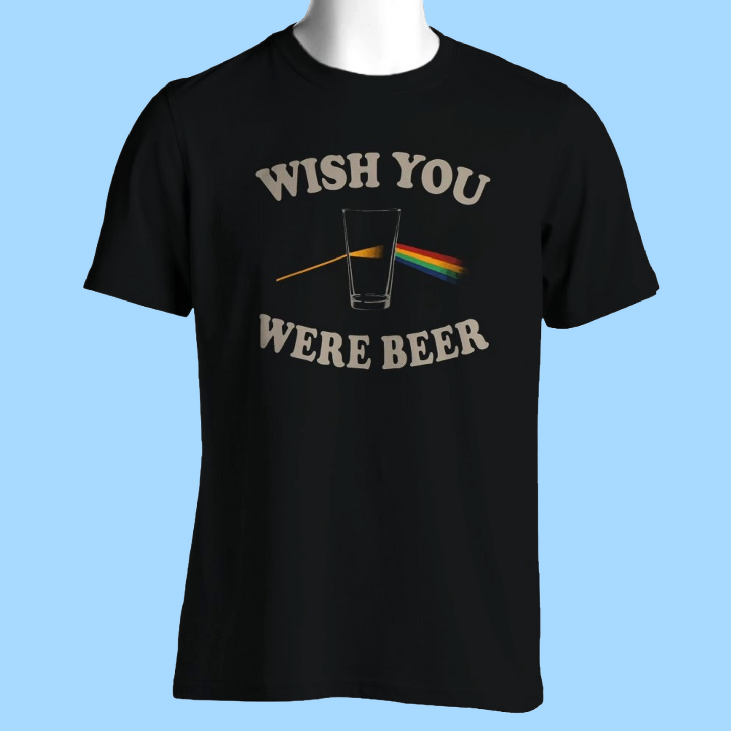 Pink Floyd - Dark Side of the Beer Parody T-Shirt (Small - 5XL) - 100% Cotton