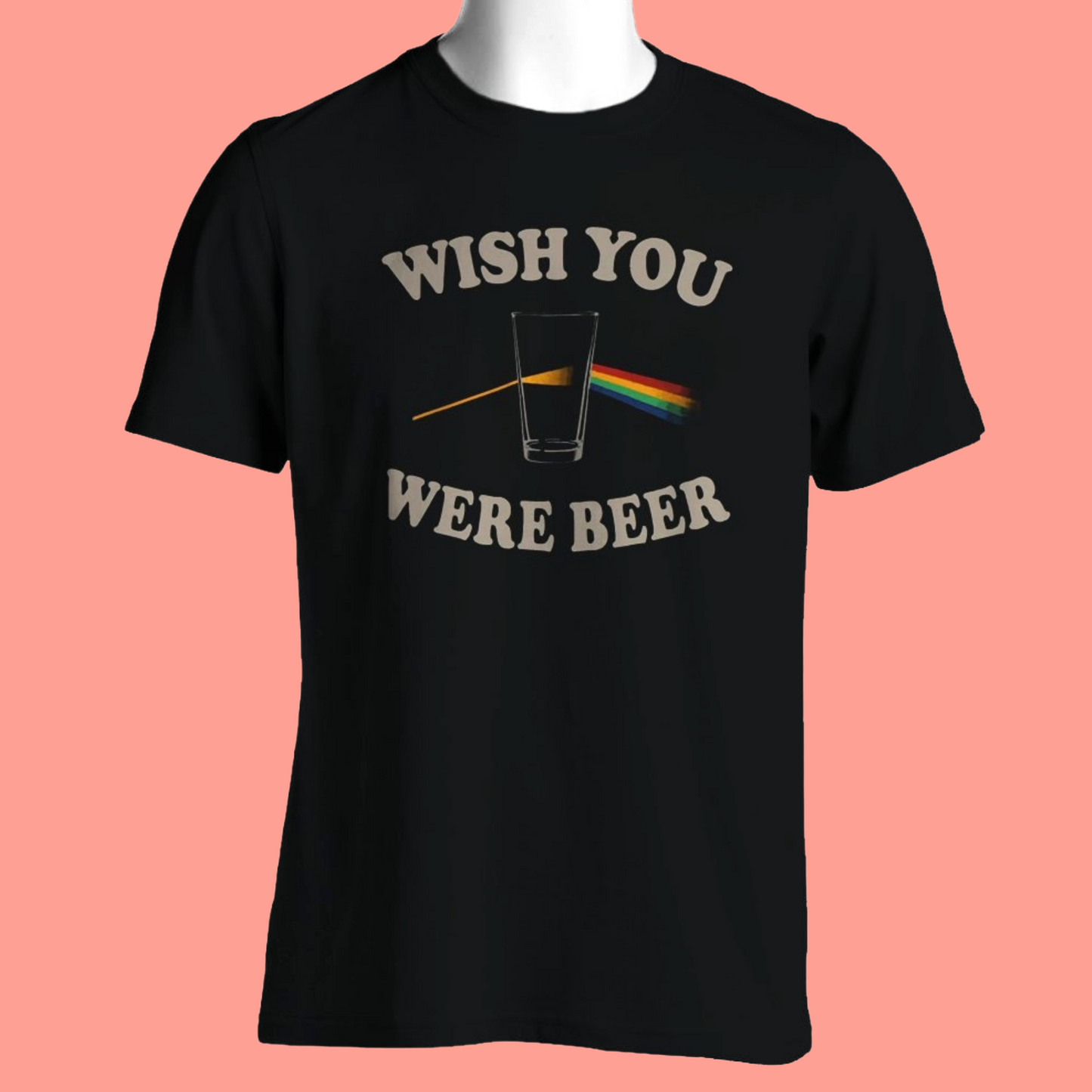 Pink Floyd - Dark Side of the Beer Parody T-Shirt (Small - 5XL) - 100% Cotton