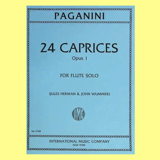 Nicolo Paganini - 24 Caprices Op 1 Flute Book