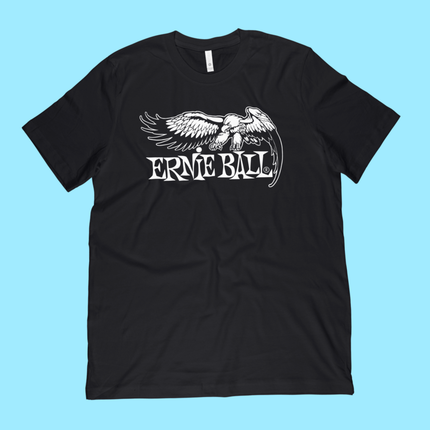 Ernie Ball Classic Eagle Logo Black T-Shirt (Large)