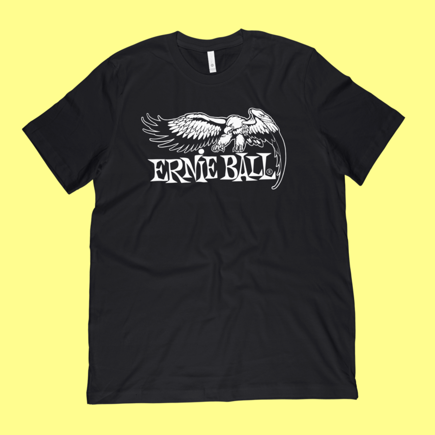 Ernie Ball Classic Eagle Logo Black T-Shirt (Medium)