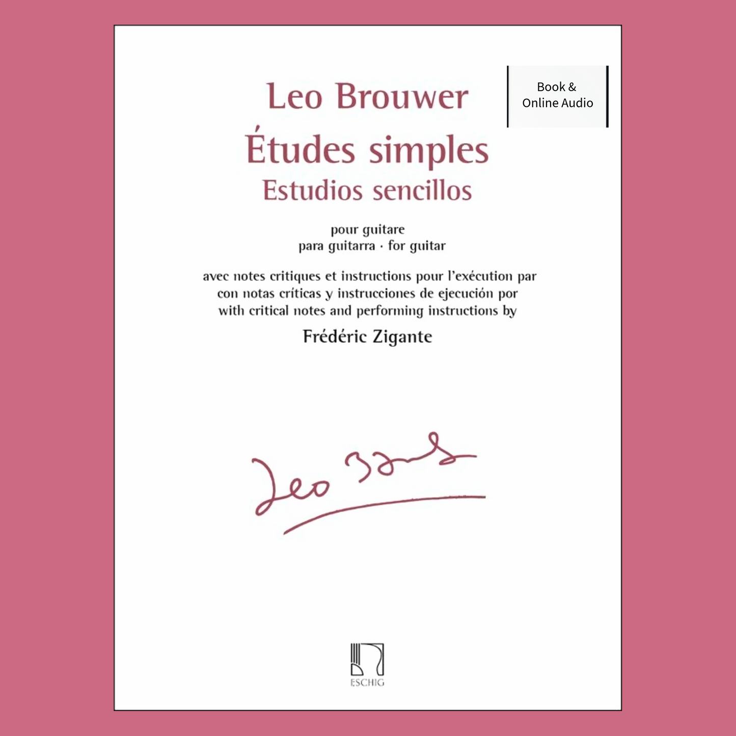 Leo Brower - Etudes Simples For Guitar (Book/Audio)
