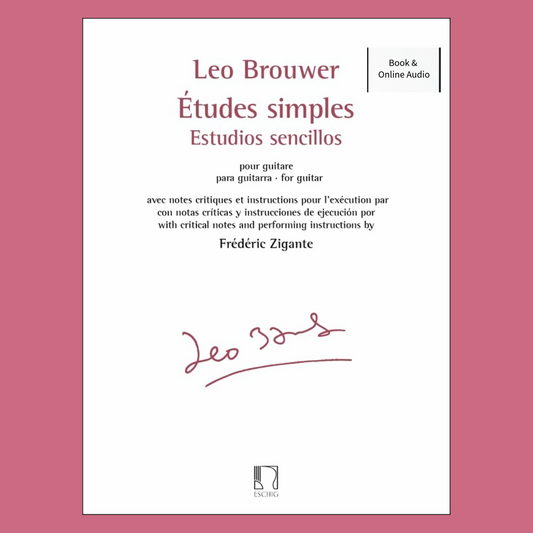 Leo Brower - Etudes Simples For Guitar (Book/Audio)