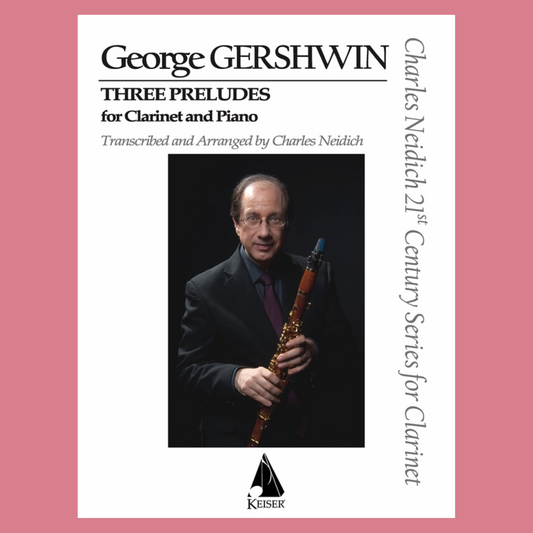 George Gershwin - 3 Preludes Clarinet with Piano Accompaniment Book