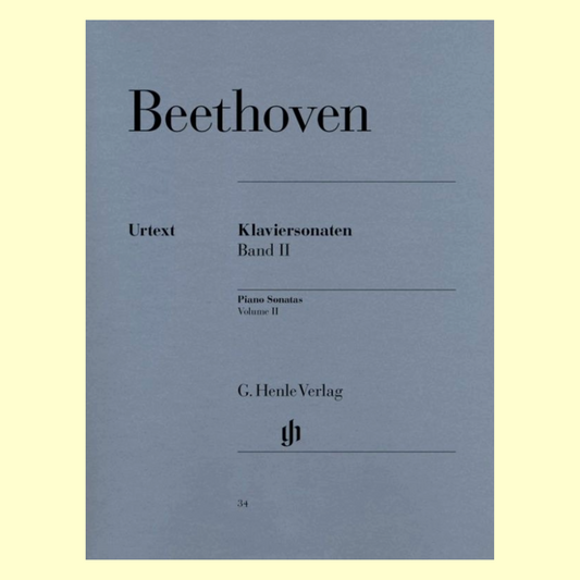 Ludwig Van Beethoven - Sonatas Volume 2 Piano Urtext Edition Book (With Fingering)