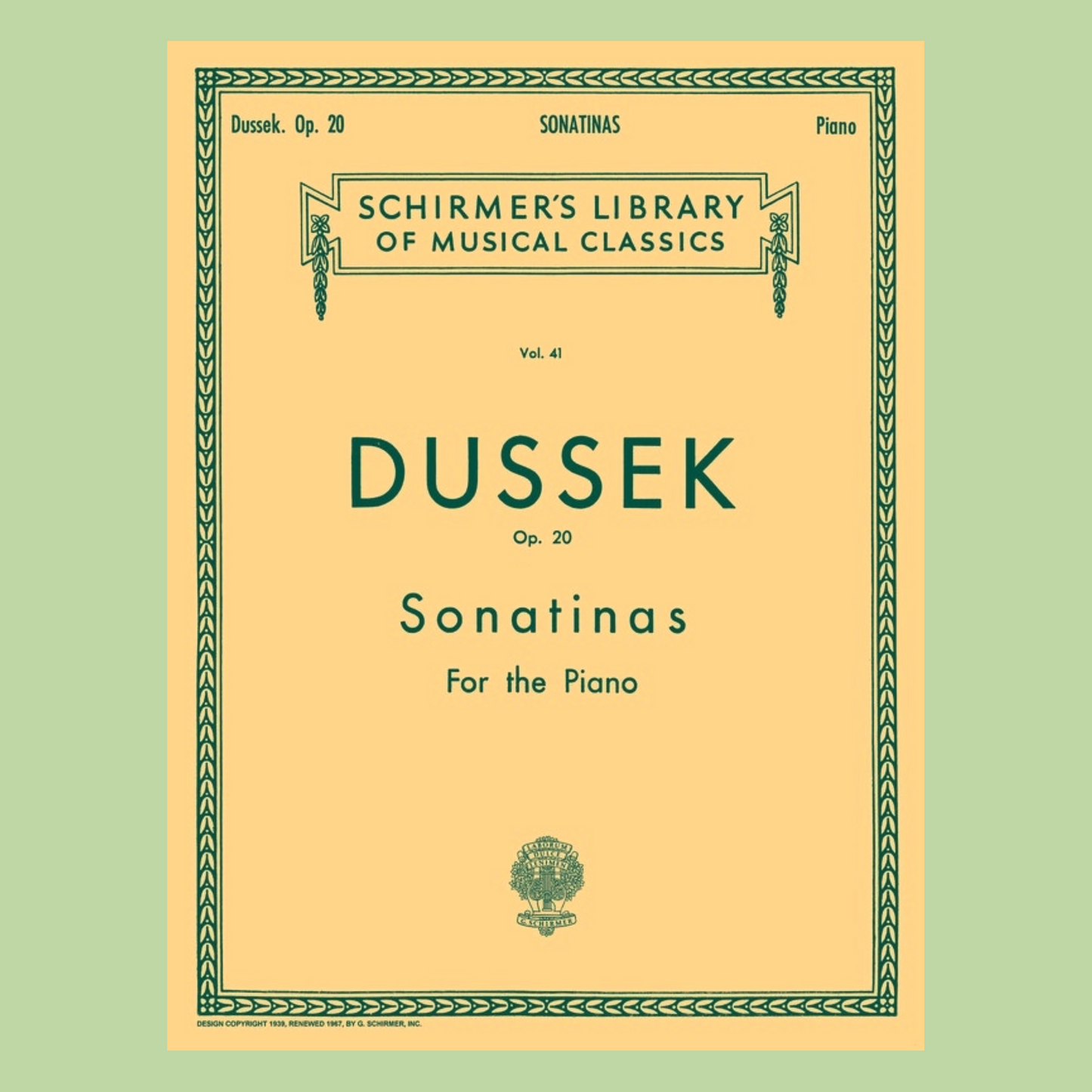 Dussek - 6 Sonatinas Op 20 For Piano Book