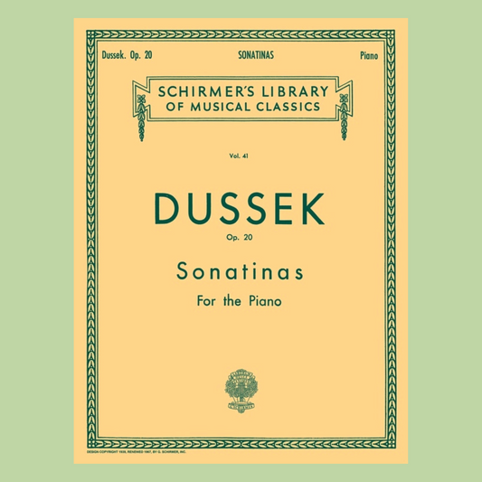 Dussek - 6 Sonatinas Op 20 For Piano Book
