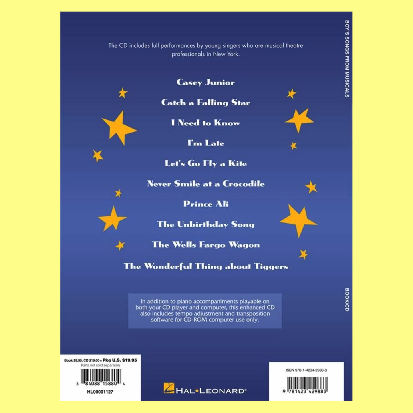Boys Songs From Musicals Book/Cd