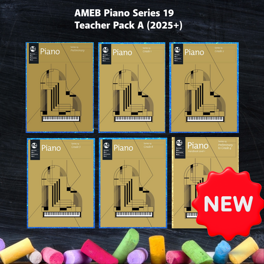 AMEB Piano Series 19 -  Teacher Pack A (Prelim-Grade 4 + Handbook 1 (2025+) NEW - PREORDERS Early Dec ARRIVAL