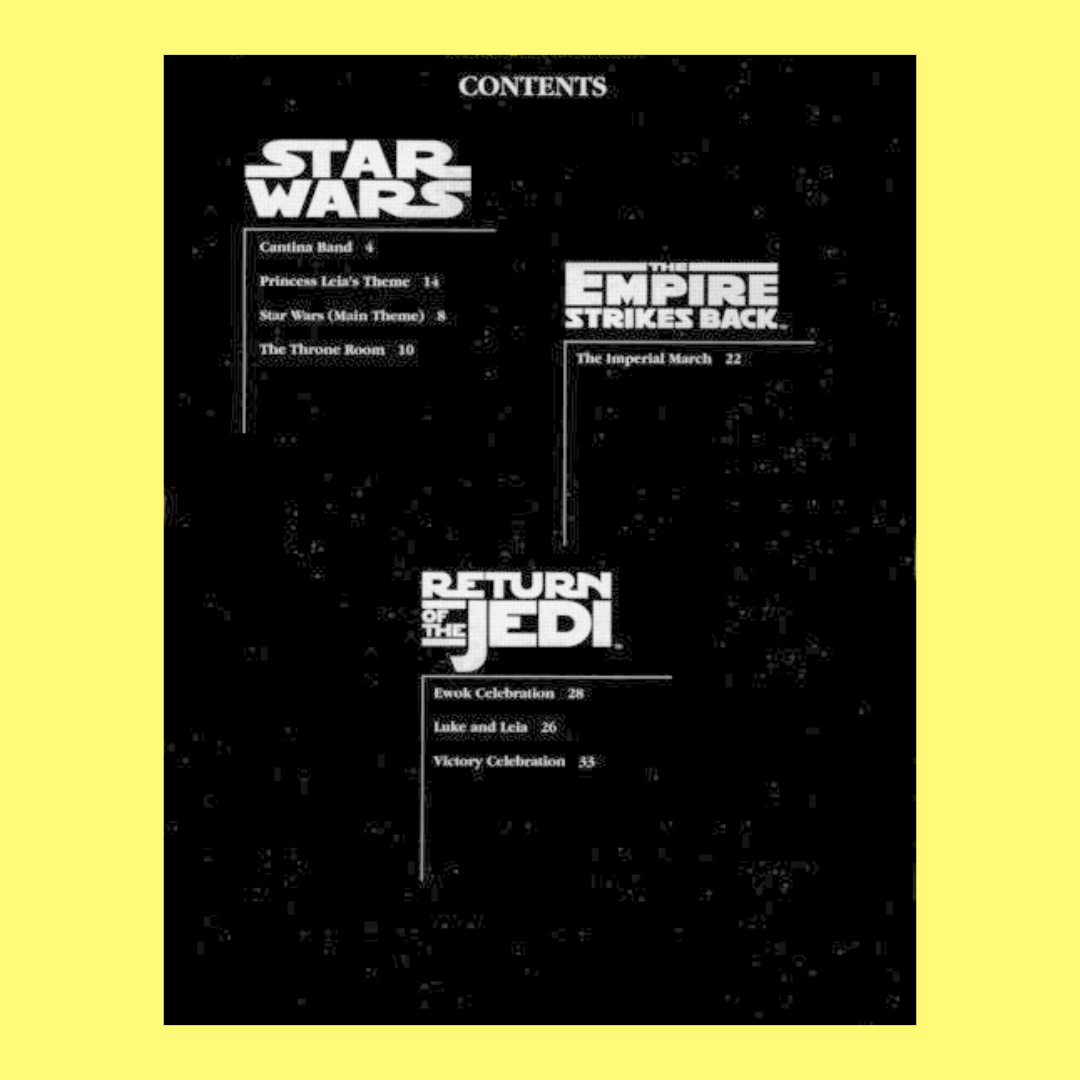 Music From The Star Wars Trilogy Easy Piano