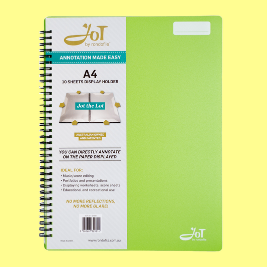 Rondofile 10 Page Music Jot (Green)