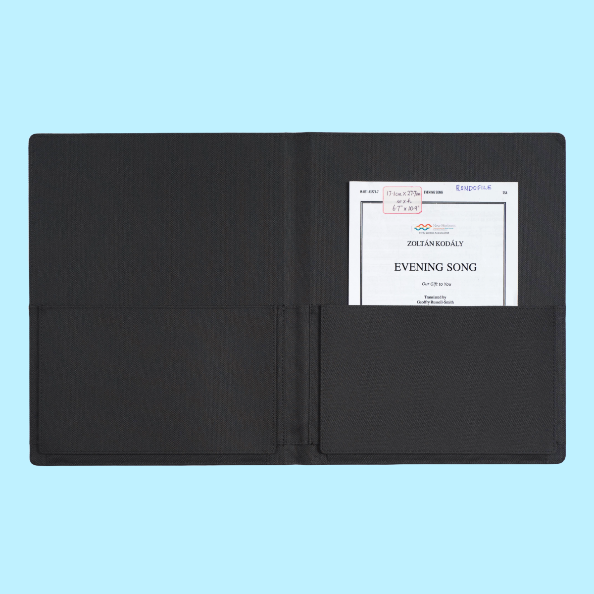 Rondofile Finale Folder X-Large -Ideal for Orchestra, Band, or Choir Directors