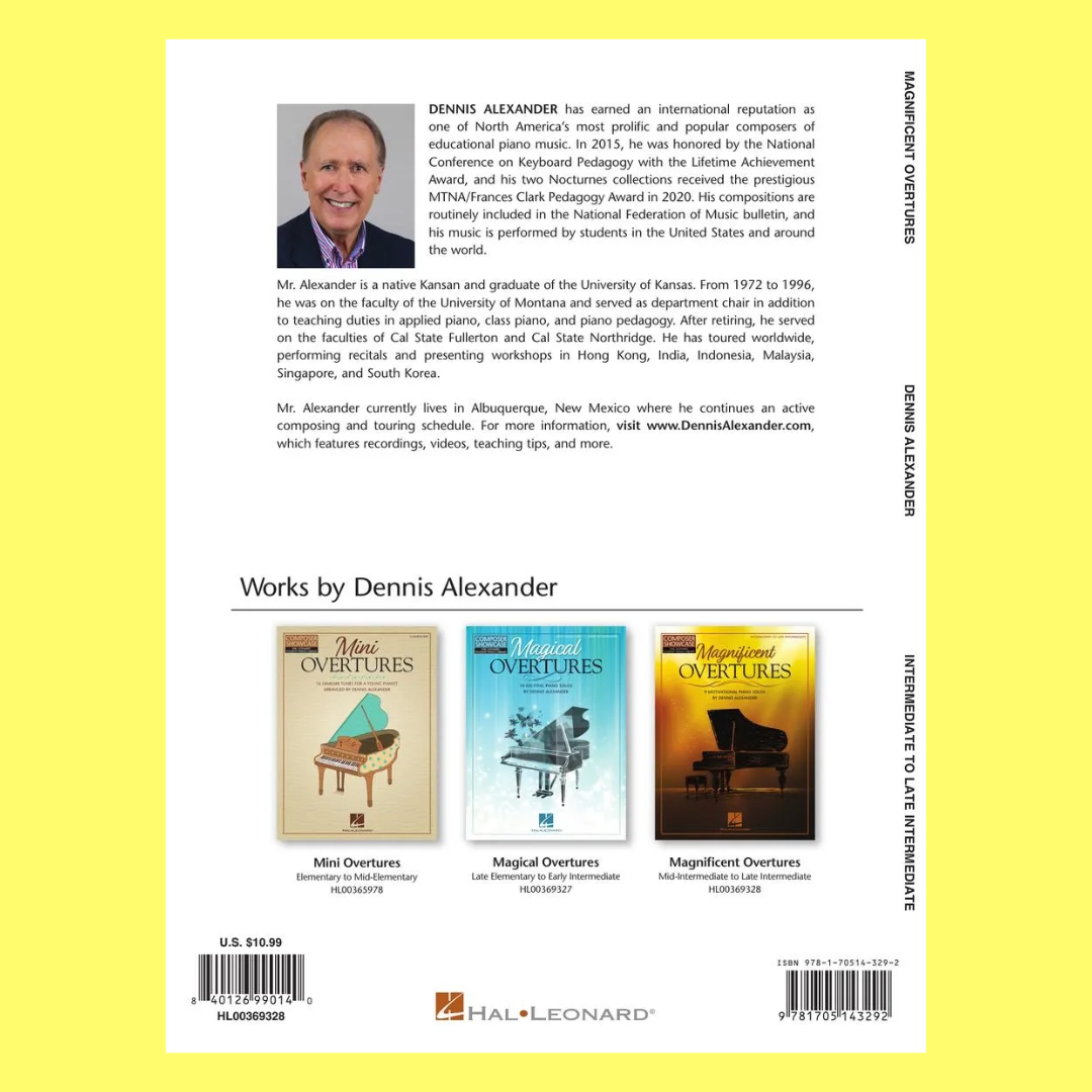 Dennis Alexander - Magnificent Overtures 9 Motivational Piano Solos Book