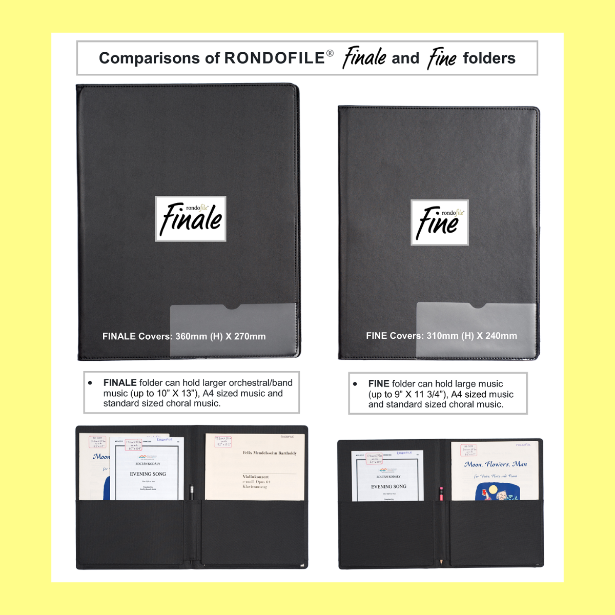 Rondofile Fine Folder (Great for Band/Orchestra Performances)